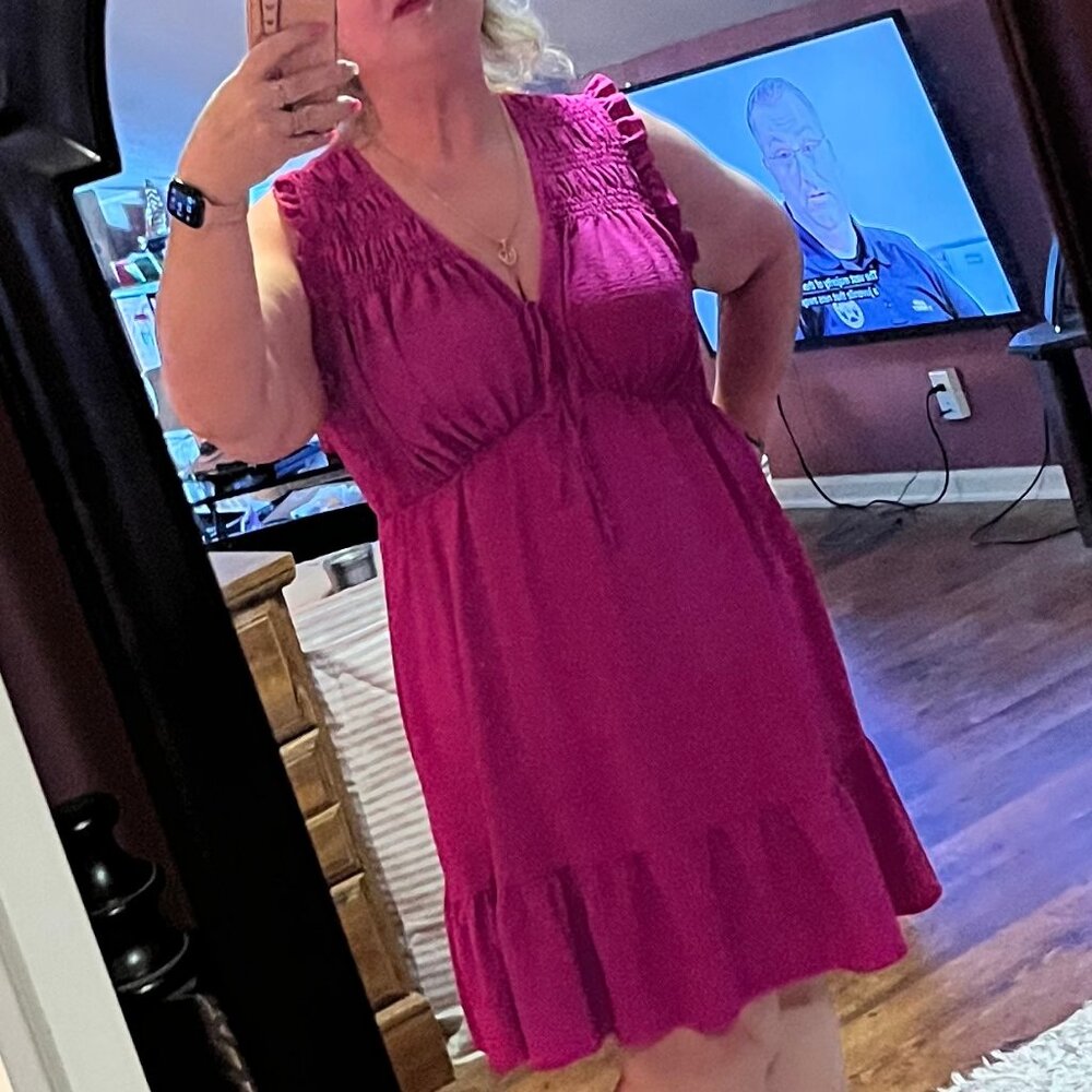 Shein 3XL Pink Sleeveless Midi Dress Comfy and Cool